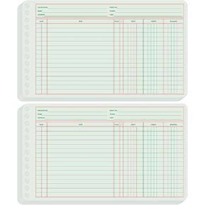 200 PCS Ledger Sheets 5 "× 8.5" أوراق إضافية ليدجر الكتب الورقية لمكتب مسك الدفاتر لحسابات الأعمال المستحقة المستحقة المستحقة مع أعمدة رصيد ائتمان الخصم