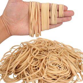 نطاقات Haidibao-Rubber متنوعة أحجام النطاقات المرنة البيج للمستلزمات المكتبية 0.5 رطل 10 ، الحجم رقم 16 ، الحجم 33 ، الحجم (4-4/5 "× 1/8") شريط مطاط