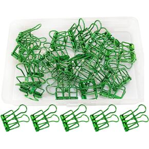 Wenlly 25 Pack Metal Binder Clip Clip ، مقاطع ورقية مجوفة متعددة الأغراض ، 0.79 بوصة/ 20 مم من المشابك الورقية الصغيرة للمكتب ، اللوازم المدرسية ، الأخضر