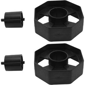 LQ Industrial 2 Sets Large Tape Holder Inserts Plastic Tape Cutter Desktop Tape Dispenser Tape Roll Measurement Tape Cutter Accessories for Office School Black