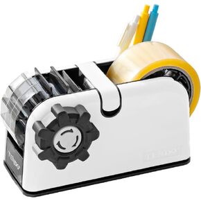 [TENDO°] Multi-Section Tape Dispenser ZO-508: Innovative Cutter for Custom Tape Width (White)