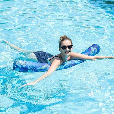 FindUWill Inflatable Swim Pool Noodles, 2 Pack Soft Fabric Covered Large Swim Noodles, Premium Buoyancy for Swimming Floating, Pool Floats Toys for Adults Pool Accessories in Saudi Arabia