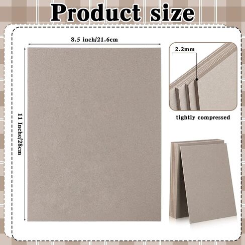 BBTO 20 PCS Book Board ، Binders لوحة Chipboard Designer Bookboard Chipboard Sheets Sheets اللوازم اللوازم لغطاء مواد ربط الكتب (8.5 × 11 بوصة ، 80 نقطة) in Kuwait