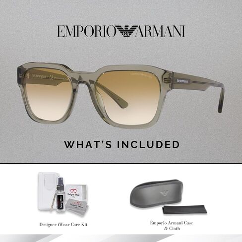 Emporio Armani EA4175 Square Sunglasses for Men + BUNDLE With Designer iWear Complimentary Eyewear Kit in Saudi Arabia