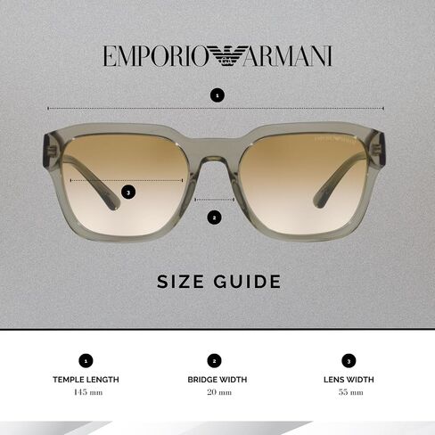 Emporio Armani EA4175 Square Sunglasses for Men + BUNDLE With Designer iWear Complimentary Eyewear Kit in Saudi Arabia