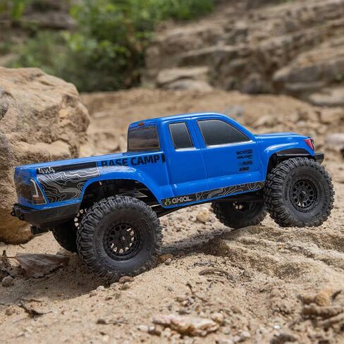 Axial RC Truck 1/24 SCX24 Base Camp 4x4 Rock Crawler Brushed RTR (Everything Needed to Run is Included) - Blue, AXI-1219T2 in Saudi Arabia