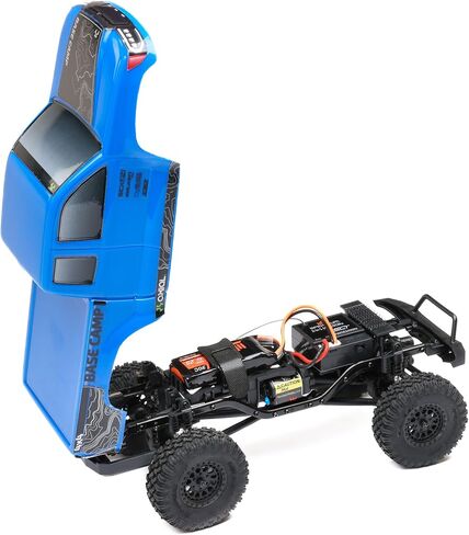 Axial RC Truck 1/24 SCX24 Base Camp 4x4 Rock Crawler Brushed RTR (Everything Needed to Run is Included) - Blue, AXI-1219T2 in Saudi Arabia