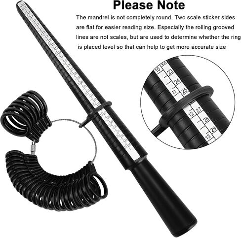 Accmor Ring Size Measuring Tool Includes Plastic Ring Sizer Mandrel Stick, Finger Sizing Ring Guage Measurer and 2 Pcs Finger Measure Tape for Women Men Jewelry Making in Saudi Arabia