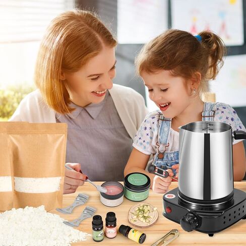 SAEUYVB Candle Making Kit with Wax Melter, Candle Making Kit for Adults - DIY Starter Soy Candle Making Kit/Supplies-Perfect as Home Decoration in Saudi Arabia