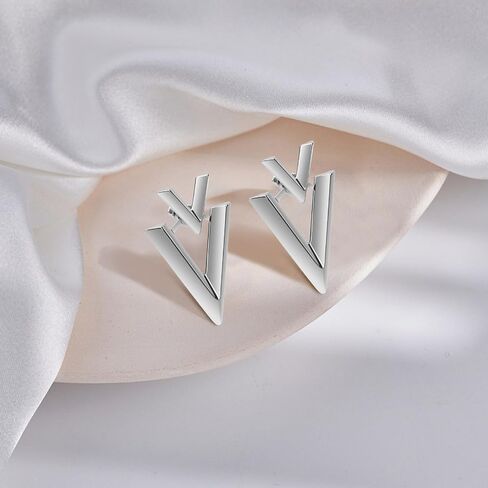 Unique earrings 14K gold plated asymmetrical earrings 925 silver sterling post in Saudi Arabia