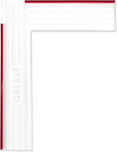 أداة تحديد المواقع الورقية - طباعة لوحة Gel Plate Placement Tool Malignment Paper Lipering for Printing Printing Printing Making Card Supplies ، L Square Ruler (Red ، Large: 19 × 25 سم (7.5 × 10 بوصات)) in Kuwait