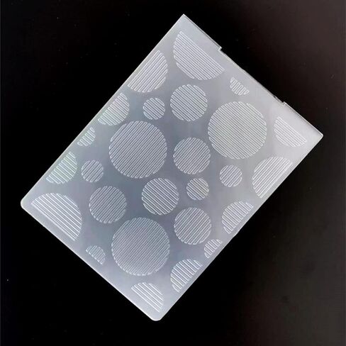 1pc دائرة الدائرة الخلفية مجلد النقش لصنع البطاقات مصنوعة من زهرية DIY البلاستيك قصاصات الكوكات بطاقة الألبوم ورقة DIY قالب زخرفة القالب in Kuwait