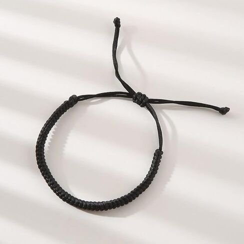 Anwyll 1.5MM Black Nylon String - 110Yards Wind Chime String Weather Resistant Nylon Cord Black Nylon Bracelets String Beading Thread Macrame Trim Cord for Necklace Jewelry Making Craft Halloween in Kuwait