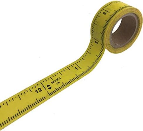 الشريط الفائق ، 0.07 رطل ، شريط قابلة للإزالة من قشر N stick ، ​​1/2 "× 10 ياردة ، مع سلسلة مفاتيح كرات pompom ، فينيل مرن ، شريط المسطرة القابلة لإعادة وضع ، شريط قياس (حزمة 2) in Saudi Arabia