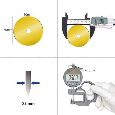 60mm Rotary Cutter Blades 5-Pack Replacement Blades Fits Fiskars, OLFA,Martelli,Dremel,Truecut,DAFA for Quilting Scrapbooking Sewing Arts & Crafts Sharp and Durable Cutter Blade (silver) in Saudi Arabia