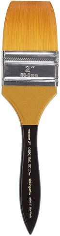 KINGART Premium Original Gold 9750-2 SKY WASH Series Artist Brush, Golden Taklon Synthetic Hair, Short Handle, for Watercolor, Acrylic and Gouache Painting, Size 2" in Saudi Arabia