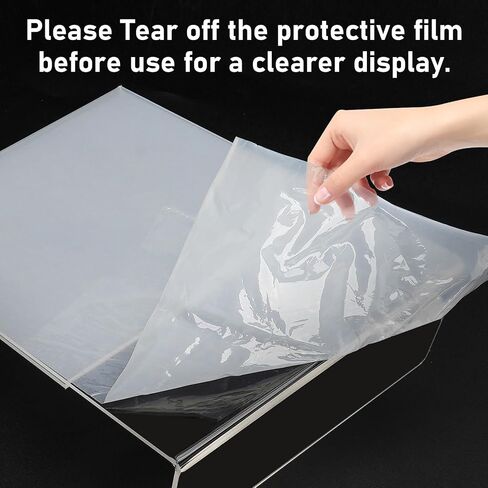 Acrylic Sign Holder 8.5x11 Inches, 10 Pack Clear Plastic Table Flyer Display Stand, L-Shape Vertical Menu Paper Holder Stand, Clear Picture Photo Flyer Display Stand for Restaurants, Store Fair,Office in Saudi Arabia