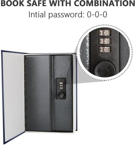 Sepox® Quins Book Book Large Safe Lock-Box ، مع قفل مزيج قابل لإعادة الاستقرار ، وغطاء ورقي حقيقي ، ومثالي لـ Dorm Safe ، ويتميز بالكلاسيكيات بما في ذلك: رحلة إلى الغرب ، و Art of War ، و Pack of 5pcs in Kuwait