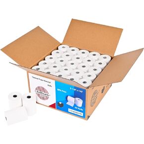 3 1/8″ x 120′ Thermal Paper Receipt Roll, 50 Rolls per box. BPA free Fits almost All cash Register POS systems and Debit and credit card Thermal Paper Receipt printers.