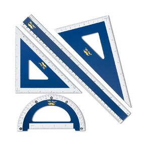 Mr. Pen- Wooden Geometry Set, 4 Pack, Triangle Ruler Set Square, Protractor Set, Protractors, Drafting Triangle, Drafting Tools & Drafting Kits, Geometry Kit, Geometry Set for School, Drawing Tools