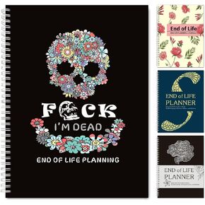 End of Life Planner Organizer Notebook, If I Die Binder Organizer, With Storage Bag for Cards, Envelopes, Photos, Im Dead Now What Planner, Final Will Arrangements Workbook Guide (Blue)