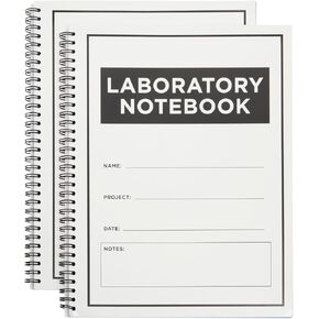 Bright Creations Carbonless Laboratory Notebook with 100 Sheets, Engineering Paper (8.5x11 In, 2 Pack)