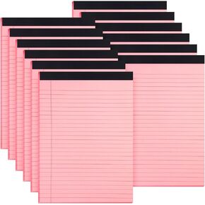 Gueevin 12 Pcs 8.5'' x 11'' Colored Legal Pads Letter Size 40 Sheets Per Notepads Micro Perforated Notebook Writing Pad for School, College, Office, Business(Colorful,Lined)