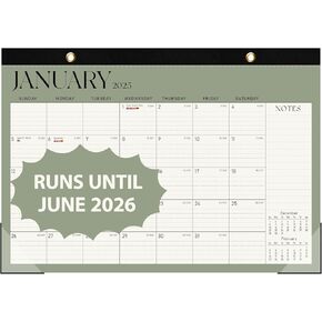 Desk Calendar 2025, January 2025 to June 2026, 18 Months, Large Size 17" x 12" Desktop/Wall Monthly Calendar with To Do List, Personal Desk Calendar Planner for Home, School, Office