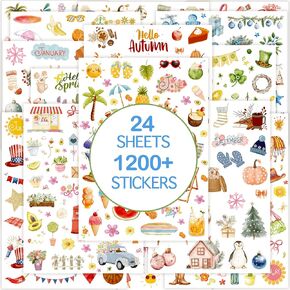 Planner Stickers（24 Page,1000+ Stickers, Monthly Daily Holiday Stickers, No Duplication Planner Stickers for Women, Stickers for Scrapbooking, Calendar, Journaling