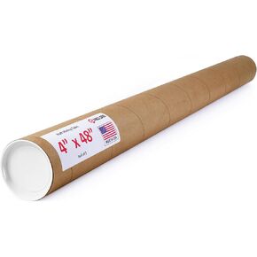 4 "× 48" أنبوب بريد كرافت الورقي المعزز ، حزمة من 6 أنبوب مع 2 قبعات لكل منها - أنبوب ملصق معتمد من USPS - مصنوع في أنبوب من الورق المقوى في الولايات المتحدة الأمريكية للشحن وتخزين الملصقات أو المطبوعات أو الأعمال الفنية أو المستندات in Kuwait