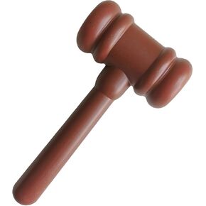 Brown Cartoon Wooden Judge Gavel,Cute Courtroom Gavel,Judge Gavel Costume Accessory | Playful Justice Hammer, Perfect Props for Cosplay, Role Play, and Courtroom-Themed Events,Desk Accessories