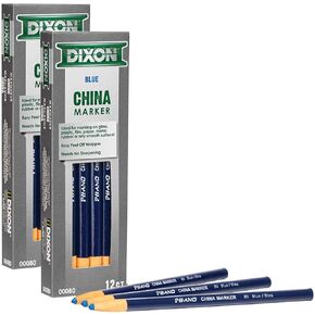 علامات Dixon Phano China ، الأزرق ، 12 لكل عبوة ، حزمة (DIX00080-2)