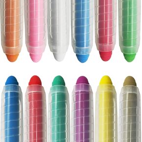 Non-toxic Dustless Chalk for Kids, Colored Chalk With Holder The Best Art Tool for Blackboard Kids Children Drawing Writing,24PCS