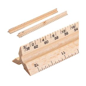 Mr. Pen- Architectural Scale Ruler, 12 Inch, 2 Pack, Wooden Architecture Ruler, Scale Ruler for Blueprints, Architect Ruler, Imperial Scale Drafting Ruler, Architect Ruler for Scale Drawing