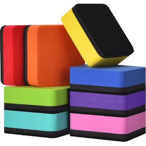 Mini Dry Erase Eraser, 8 Pack Magnetic Whiteboard Dry Erase Erasers- Ideal for Kids, Teachers, and Classroom Supplies（Mixed Colours, 2 x 2 Inch