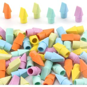 NNY 60 PCS Erasers for Pencils, Pencil Top Erasers, Eraser Caps, Topper Erasers for Kids School, 6 Colors