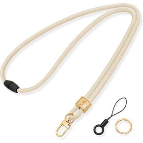Fishent Lanyard, Cute Neck Lanyards for Keys ID Badges Holder Teacher Lanyard, Keychain Key Lanyard with Safety Breakaway Buckle for Women Men Car Key Phone Wallet Whistle (Starlight)