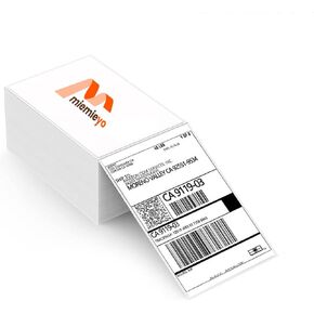 500 Labels/Stack – 4x6 Fanfold Direct Thermal Shipping Labels, Perforated, Compatible with Rollo, Zebra, Brother
