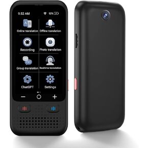 Language Translator Device, Upgraded ChatGpt AI Translator No WiFi Needed, 138 Languages Two Way Real-Time Voice Translation, Offline&Recording&Photo Translation for Travel Business Learning