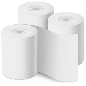 Calculator Tape 3 Pack - 35761 Adding Machine Tape 2 1/4 Inch x 85 ft Thermal Paper Rolls Credit Card Machine Paper Roll - Thermal Printer Paper Receipt Tape Receipt Paper 2 1/4 - Universal Paper Roll