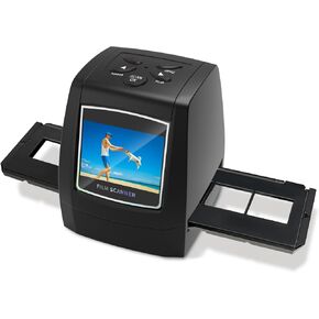 Mini Digital Film & Slide Scanner – Converts 35mm Film Negatives & Slides to JPEG Images – Includes 2.4 LCD Screen – Easy Load Film Adapters
