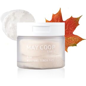 MAYCOOP Raw Moisture Korean Toner Pads 160ml (70 Pads) - Redness Relief Soothing Facial Toner Pads Korean Skin Care, Hydrate, Calm, & Exfoliate with 75% Maple Sap