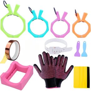 4 Size Tumbler Clamp for Sublimation,Silicone Cup Cradle for Crafting Tumblers,Sublimation Cup Holder Clamp for 15oz 20oz 30oz 40ozCups,Mug Clamps for Sublimation(4Size(15/20/30/40.OZ)+Cradle)