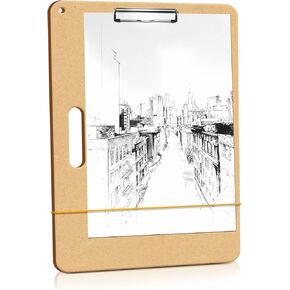 TKOnline 11.8x17.7 Drawing Board, Sketch Board with Sturdy Clip and Rubber Bands, Portable Art Clipboard for Classroom, Drafting and Studio Drawing