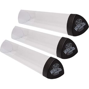 Monster Gaming Playmat Tube(Black) 3Pk- Won't Roll Off Surfaces- Easy in & Out Design-Store Your Card & RPG Playmats Safely- Compatible with Pokemon Yugioh MTG Magic the Gathering DND Dungeons Dragons