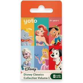 Yoto Disney Classics Collection: Vol. 1-أطفال 6 بطاقات صوتية للاستخدام مع جهاز الصوت و Mini All-in-1 ، والاستماع الخالي من الشاشة مع قصص السفر في وقت النوم الممتع ، والأعمار 4+