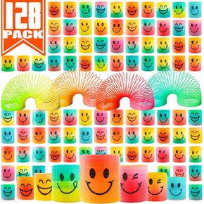 128 PCS Mini Spring Party Favors for Kids 4-8 ، Fun Goodie Bag Stuffers لأعياد الميلاد ، جوائز الفصول الدراسية ، وهدايا الألعاب الصغيرة (4 تصميمات متنوعة)