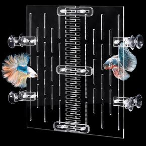 Fish Tank Divider 10 Gallon, Adjustable Aquarium Divider Kit with Suction Cups, Fish Tank Divider Clips for 10 Gallon Tank, Fish Tank Isolation Board Keep Fish from Fighting (10 Gallon)