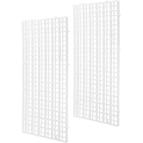 2 Pieces 5.9x11.2in (15X30cm) Aquarium Grid Plastic, Fish Tank Divider, Egg Crate for DIY Filtration and Bottom Protection in Aquascaping (White-No Accessories)