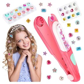 Hair Gems Stamper Kit for Girls Toys | Reusable Shining Diamonds Hair Bling Styling Set with Birthday Gift Ideas | Girls Hair Tool & Accessories